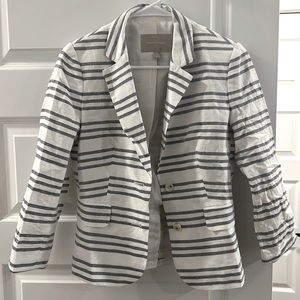 Banana Republic Striped Linen Blazer